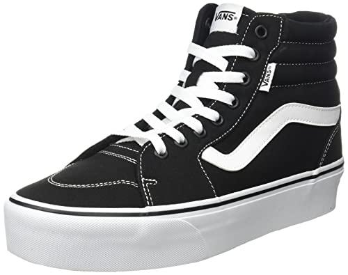 Vans Filmore Hi Platform, Sneaker Donna, Canvas Black White, 39 EU