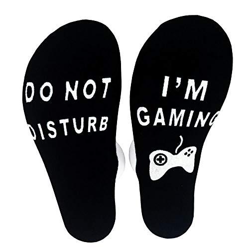 FGFD&OU Calze per Donna e Uomo Inverno Migliori Calzini di Natale del Regalo Calzini, Do Not Disturb calza, I'm Gaming ' Calze (Nero, 39-46)