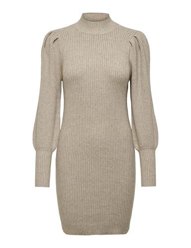 Vestito ONLY Onlkatia L/S Dress Knt Noos - Mocha Meringue/Dettagli: Melange