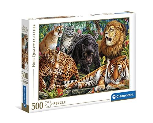 Clementoni - 35126 Collection - Wild Cats - 500 pezzi - Puzzle Adulti