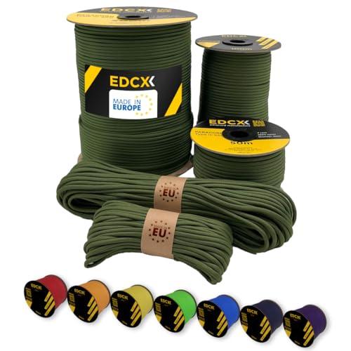EDCX Paracord 550 Tipo III - Corda in Nylon 4mm per Campeggio e Sopravvivenza (Moss, 10m)