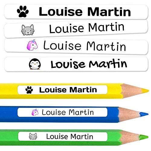 Etichette Adesive Personalizzate per Matite, Penne e Materiale Scolastico