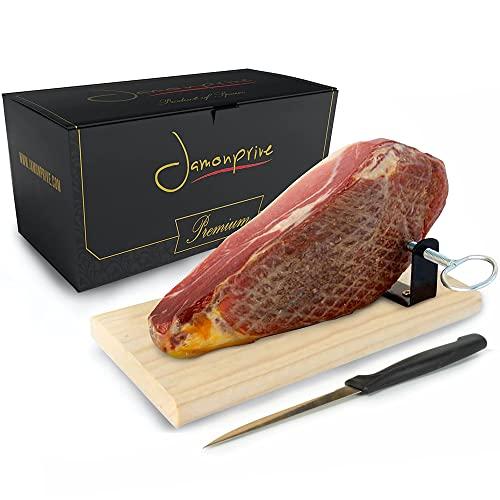 Mini Prosciutto Serrano Spagnolo Stagionato Disossato con Porta Prosciutto e Coltello - 1 Kg