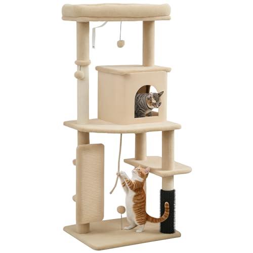 PawHut Albero Tiragraffi Multilivello Alto 132 cm Beige