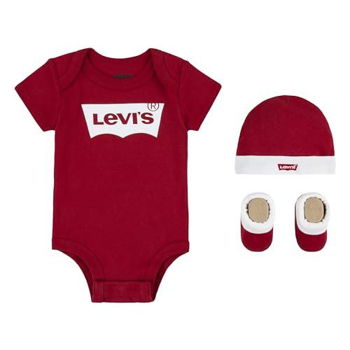 Levi's Classic Batwing Set Neonati 3 Pezzi Rosso