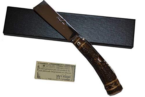 Coltello Celaya Punta Corno di Cervo con Lama Cut Point