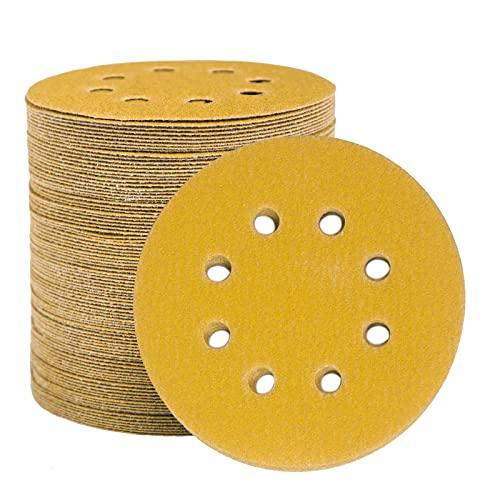 STEBRUAM 100 Pezzi Dischi Abrasivi 125 mm Grana 100