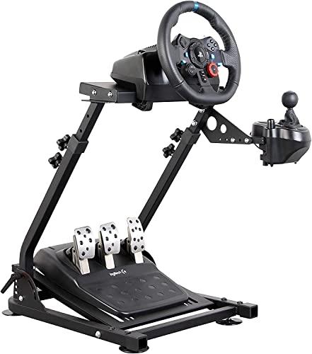 Dishot Racing Wheel Stand - Cockpit di Guida Regolabile per Volanti da Corsa
