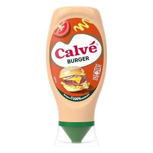 Calvé Salsa Burger, Formato 430 ml, Salsa Extragusto con Maionese, Senape, Cipolla e Salsa Worcestershire, Ideale per Sandwich e Burger, Bottiglia 100% riciclata