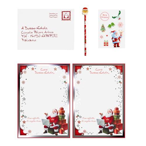 ICE TOYS Set 10 Lettera Babbo Natale con Busta e Stickers