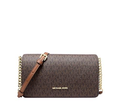 Michael Kors Jet Set Signature Logo Crossbody Bag Brown