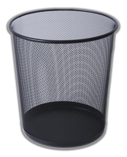 IPEA Cestino Rete Metallica Nero 10L