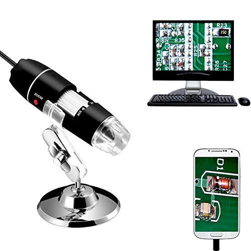 Microscopio Digitale USB Jiusion 40x-1000x con 8 LED e Supporto in Metallo