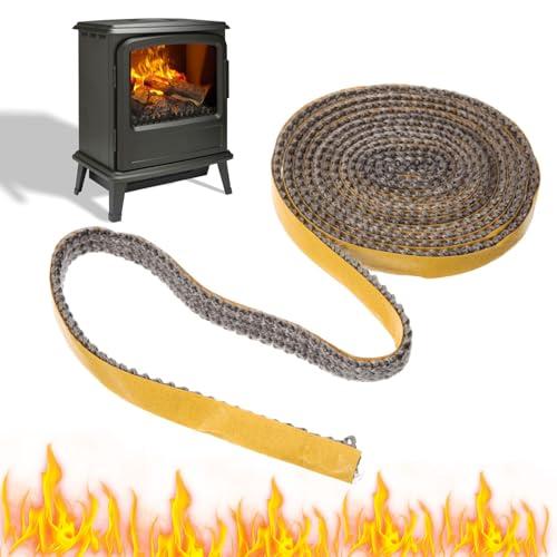 Filo di tenuta per camino 15 mm - Guarnizione Stufa a Legna/Pellet, Alta Temperatura, Autoadesiva (3m)
