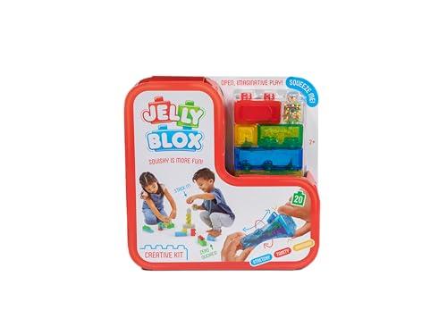 Jelly Blox - Kit Creativo - 20 Mattoncini Tattili di Forme Diverse - Giochi di Costruzione per Bambini dai 2 Anni - Blocchi Elastici, Morbidi e Flessibili - Stimola Capacità Motorie