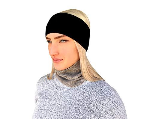Fascia Testa Donna Invernale Cashmere 100% Nero
