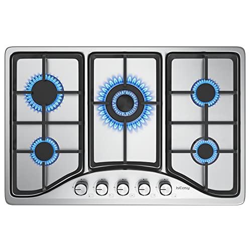 Piano Cottura a Gas 5 Fuochi in Acciaio Inox