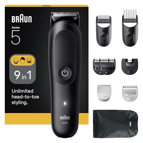 Braun All-in-One Series 5 AIO5540 - Kit Multifunzione 9-in-1 per Barba, Capelli e Corpo
