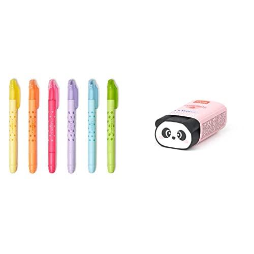 Legami - Set Evidenziatori Cancellabili + Gomma Profumata Panda