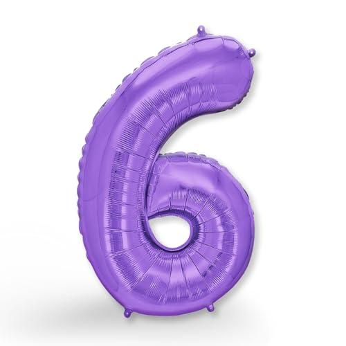 Palloncino Foil Numero 6 Viola Gigante - FUNXGO