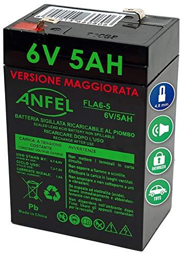 Batteria al Piombo 6V 5Ah Anfel Alta Resa