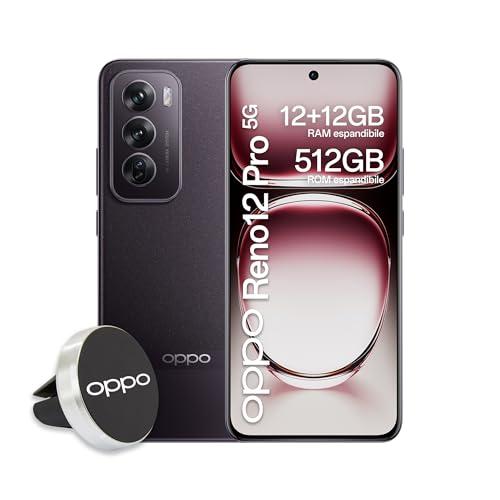 OPPO Reno12 Pro 5G Nebula Black - Smartphone AI con Fotocamera Tripla 50MP e Display AMOLED 120Hz