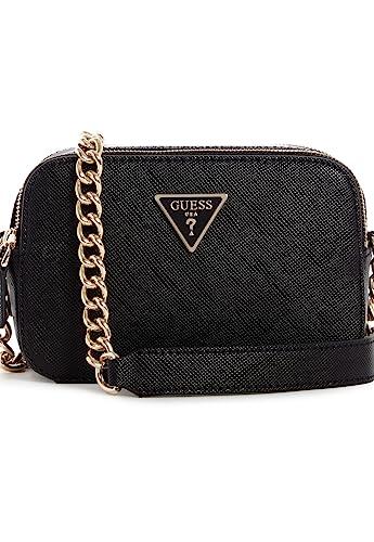 Guess Noelle Crossbody Camera, Borsa Donna, Nero, Taglia Unica