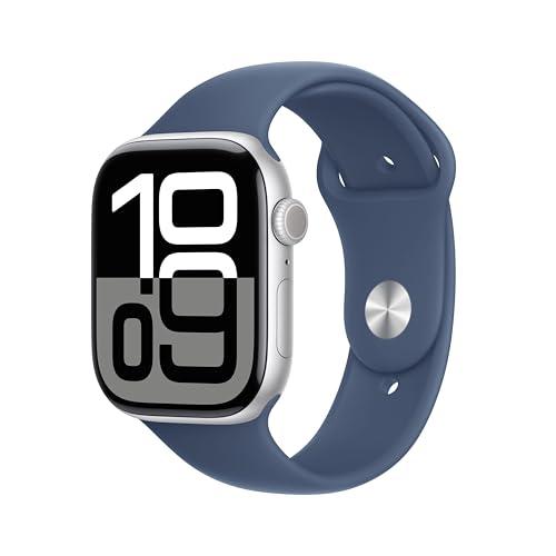 Apple Watch Series 10 GPS + Cellular 46 mm Smartwatch con cassa in alluminio e cinturino Sport Loop Denim - M/L