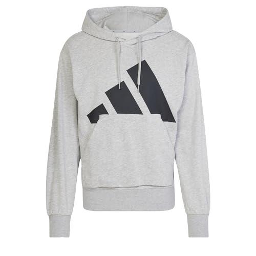 Adidas Essentials Big Logo French Terry Hoodie Grigio/Nero