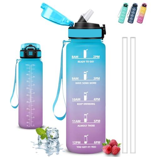 Borraccia Motivazionale con Cannuccia - 1 Litro