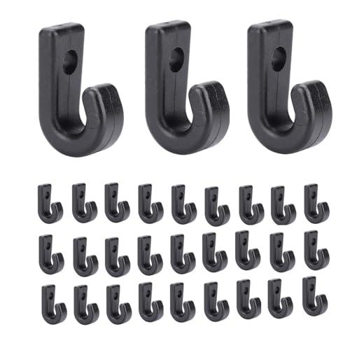 Ganci a J per Kayak - Set da 30 Pezzi in Nylon Nero per Ancoraggio e Sostituzione