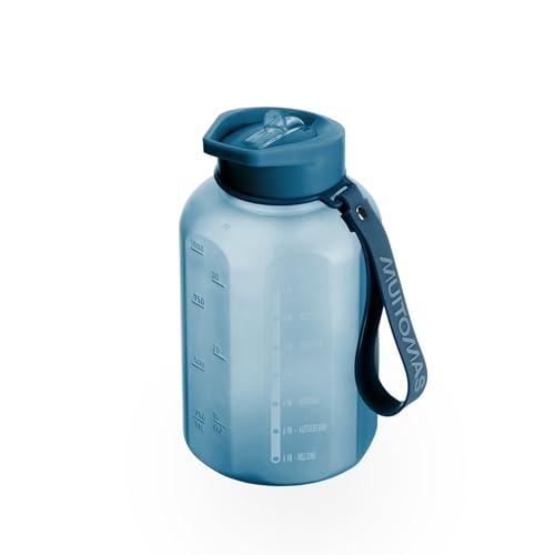 Muitomas Borraccia Sportiva Motivazionale 1.2L - Blu Ottanio