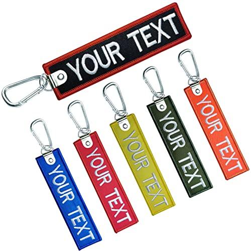 Portachiavi Personalizzato Moto Misscase: Ricamo con Testo Personalizzabile