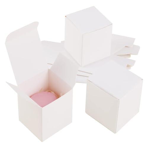 Festa Centro: 50 Scatoline Bianche Kraft per Bomboniere e Regali (8x8x8cm)