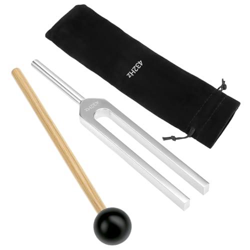 Diapason 432 Hz QWORK® in Lega di Alluminio con Martello in Silicone