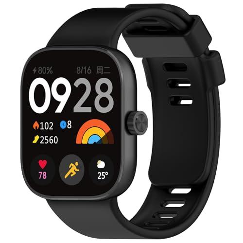 Wownadu Cinturino Compatibile per Xiaomi Redmi Watch 4 / Redmi Watch 5, Xiaomi Band Smart 8 Pro / 9 Pro, Silicone Morbido Traspirante Nero