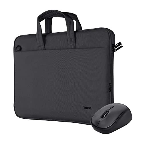 Trust Bologna Set Borsa Laptop e Mouse - Nero