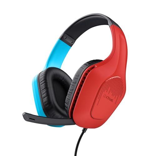 Trust Gaming GXT 416S Zirox - Cuffie Gaming Leggere per Nintendo Switch Blu/Rosso
