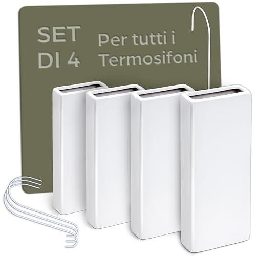 Set di 4 Umidificatori Termosifoni in Ceramica con Gancio Flessibile