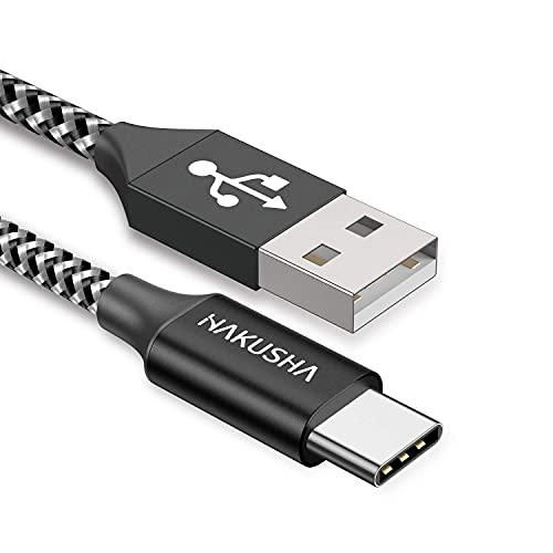 HAKUSHA Cavo USB C, [2M] Cavo USB Tipo C Nylon Ricarica Rapida per Android Samsung Galaxy Z Flip, S22+, S21 Ultra, Huawei P50, Mate 40, Xiaomi 12, Google Pixel, OnePlus, Moto, Realme, tavoletta