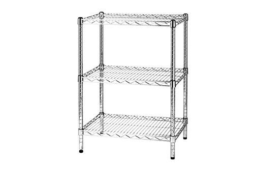 Archimede Sistema Componibile Scaffale Tre Ripiani Grigio Cromato