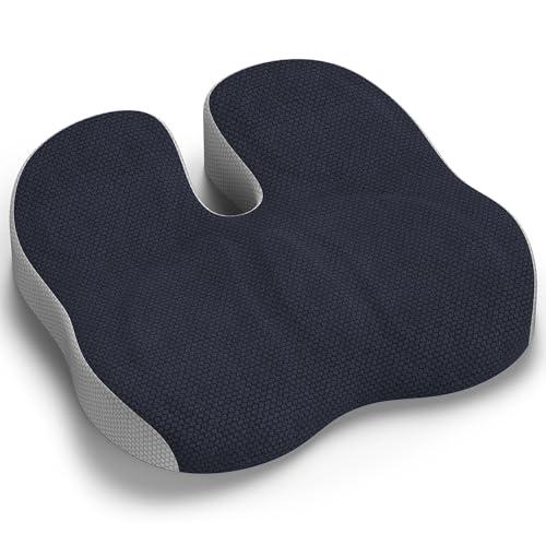 Juspota Cuscino Ortopedico per Sedia Ufficio in Memory Foam Grigio Scuro