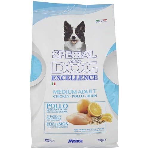 Monge Special Dog Medium Adult con Riso, Semi di Lino e Agrumi - 3kg