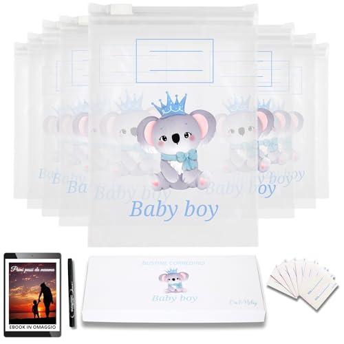 8 Bustine Corredino Neonato Ospedale Made in Italy + EBOOK Omaggio