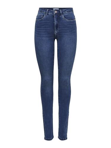 ONLY Onlroyal Jeans Skinny a Vita Alta da Donna, Blu Denim Medio
