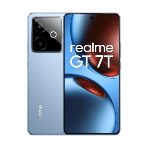 realme GT 7T 5G Smartphone,12+256GB,Batteria 7000mAh,120W charge,Processore Dimensity 8400-MAX, Fotocamera IMX896 50MP, AI Planner, Display Pro-Esports da 6000 nit 120Hz,IP69,Blu, EU version