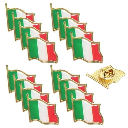 Spilla Bandiera Italiana AEIXYA - Set da 16 Pezzi