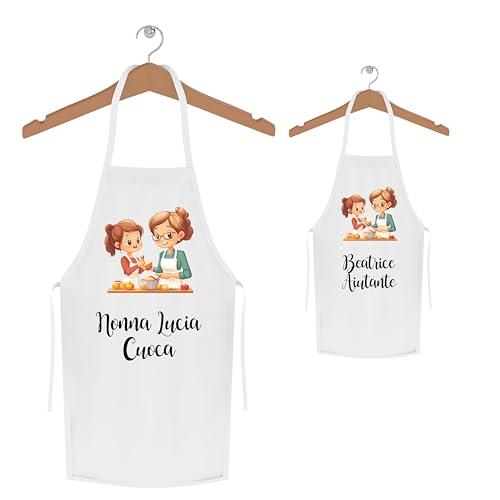 Set Grembiuli Cucina Nonna e Nipote Personalizzati
