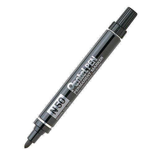 Pentel N50 Marcatore Permanente Nero a Punta Conica