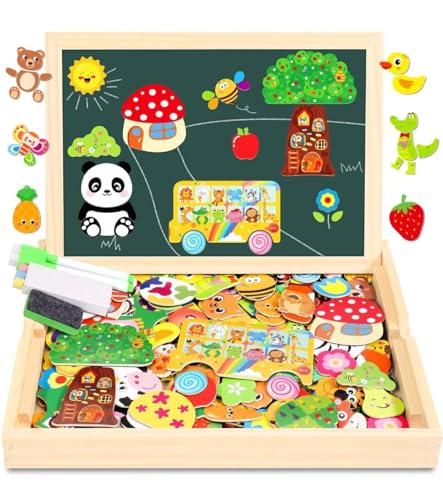 Puzzle Magnetico Per Bambini 3 In 1 - 61 Pezzi, 3 Livelli (16,20,25 Pezzi), Libro Pieghevole 18x18 Cm, Gioco Educativo Da Viaggio - 4